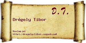 Drégely Tibor névjegykártya
